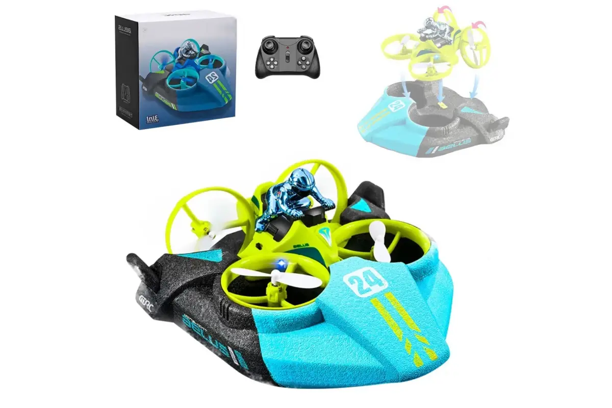 Радіокерована машина амфібія 3в1 Море, Земля та Повітря (BLUE) - Зображення 3