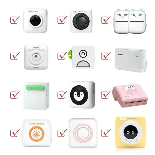 Самоклеючий термопапір для міні-принтера (57x25мм) 3 кольори / Набір кольорового паперу для термопринтера - Зображення 3