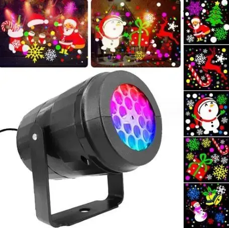 Новорічна лазерна установка-проектор на 16 малюнків 1367-3 / Настінний проектор для дому з кронштейном - Зображення 3