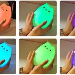 Сенсорний силіконовий Led світильник Котик