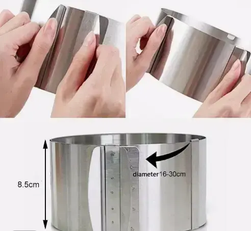 Розсувне кільце для торта Cake Ring 16-30 см форма для випічки - Зображення 3