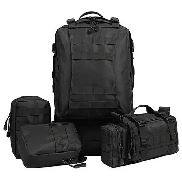 Хакі Рюкзак тактичний з підсумками Eagle B08 55 літр / Військовий, штурмовий / Вірменський - Зображення 3