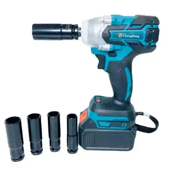 Акумуляторний безщітковий гайковерт на 2 акумулятори з набором інструментів 1135-4 - Зображення 3