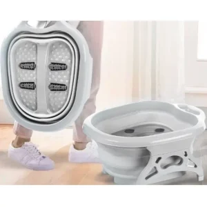 Складна ванна для ніг з масажером Сіра