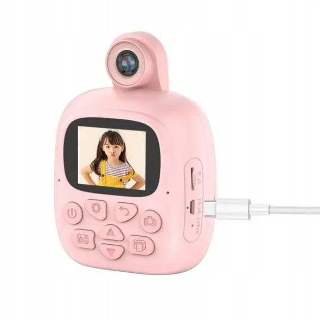 Блакитний Фотоапарат дитячий M4 для миттєвого друку - Зображення 4