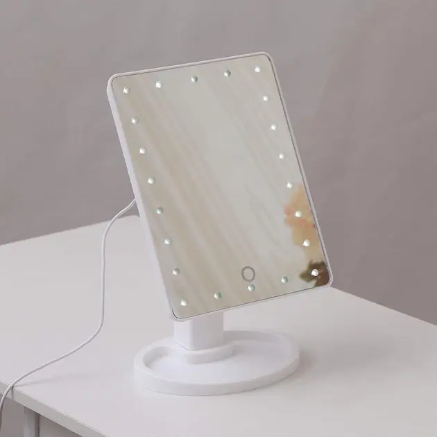 Біле Дзеркало з LED підсвічуванням для макіяжу Magic MakeUp Mirror - Зображення 2