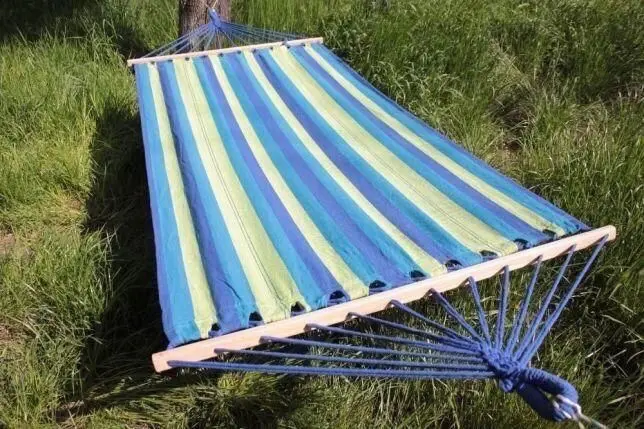 Бавовняний гамак 200х80 см (з великою планкою) - Зображення 9