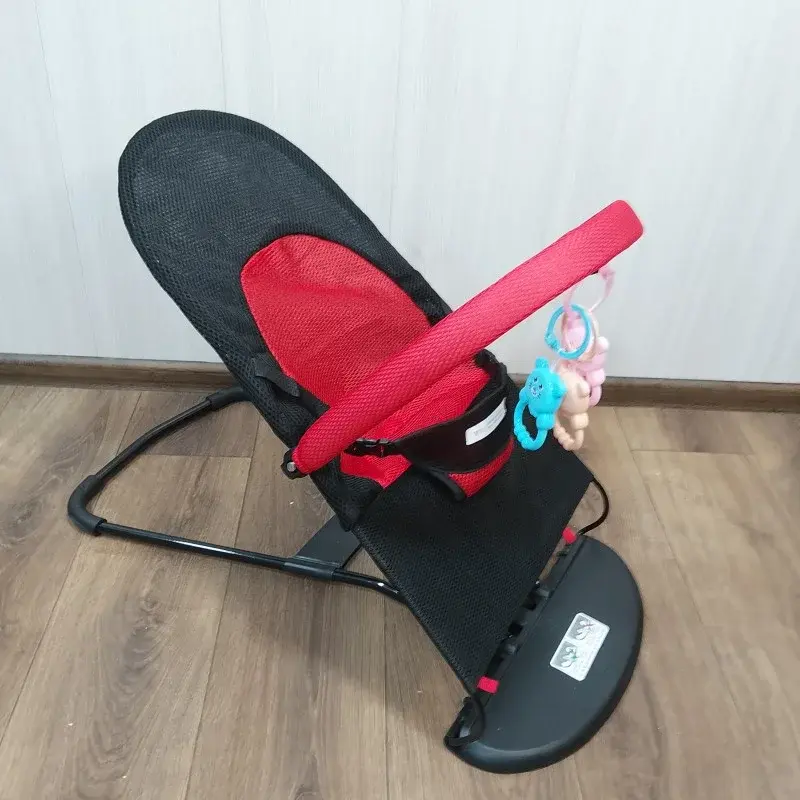 Шезлонг-гойдалка для новонароджених з ременями безпеки - Зображення 5