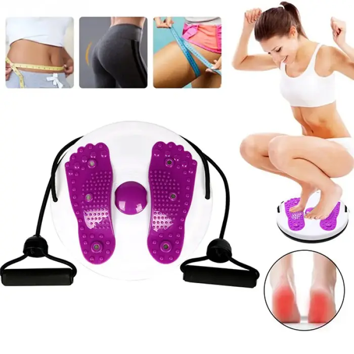 Тренажер диск здоров'я для схуднення підлоговий з еспандерами та масажем ступнів - Зображення 8