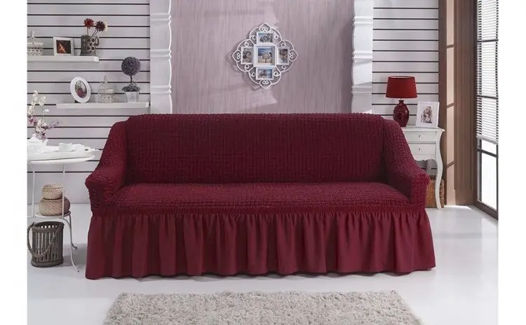 Турецький натяжний чохол на універсальний диван - Зображення 5