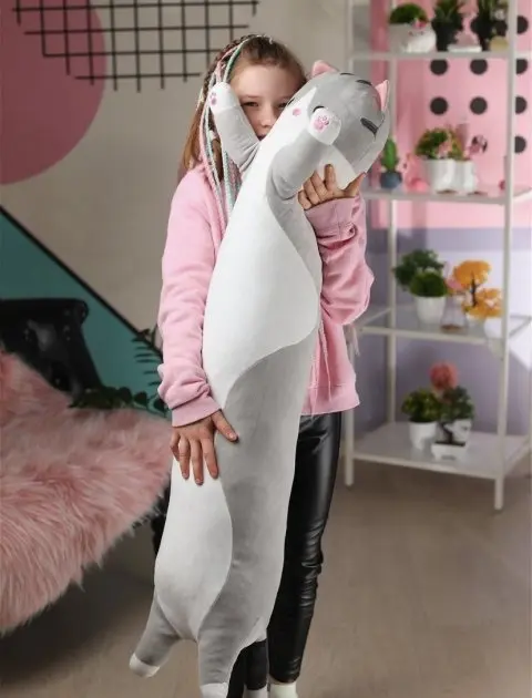 М'яка Іграшка Кіт Довгий 50см Подушка Обнімашка - Зображення 6