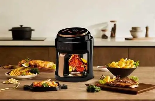 Чорна Аерофритюрниця безмасляна сенсорна на 6л Gold Diamond TK9905 3200Вт - Зображення 9