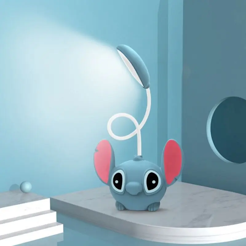 Світлодіодна настільна лампа з мультяшними героями Діснея, Стіч, Складна Настільна лампа для олівців, мила Usb зарядка - Зображення 3