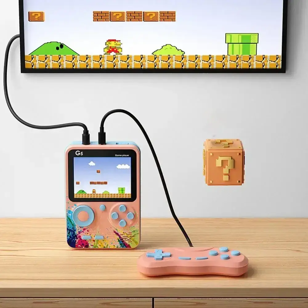 Портативна ігрова консоль G5S+джойстик, 500 вбудованих ігор / Дитяча ігрова приставка до телевізора - Зображення 4