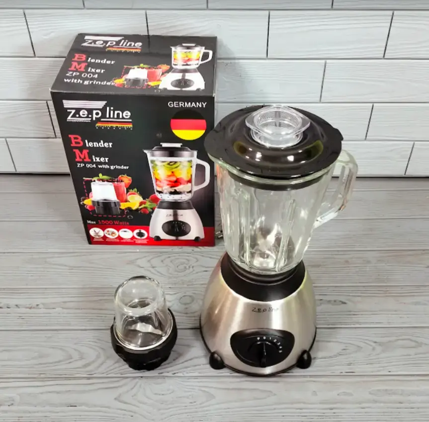 Блендер 1500W побутовий кухонний стаціонарний 1,5л з кавомолкою Zepline ZP-004 - Зображення 7