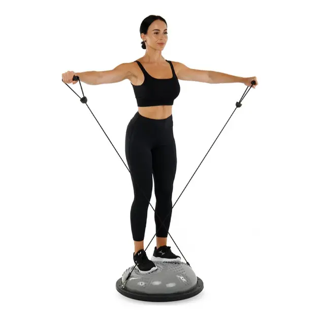 Гімнастична напівсфера для фітнесу, балансувальна подушка, PF-02 платформа 60 см Фіолетова - Зображення 3