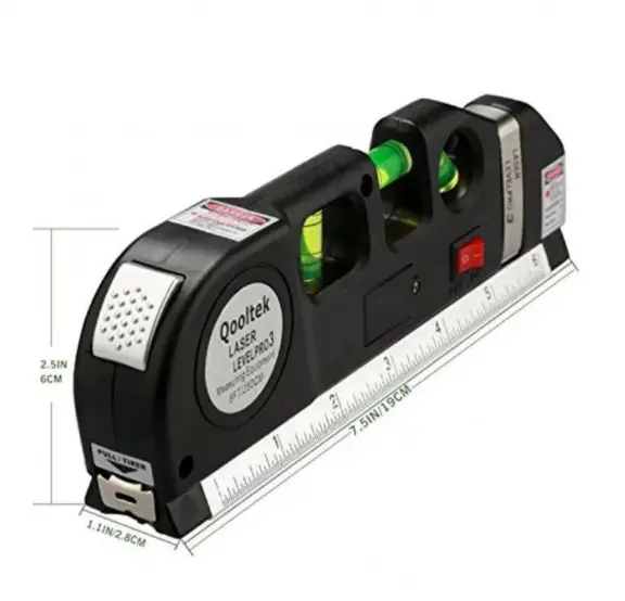 Лазерний рівень із вбудованою рулеткою FIXIT Laser Level Pro 3 4в1 рулетка лінійка - Зображення 3