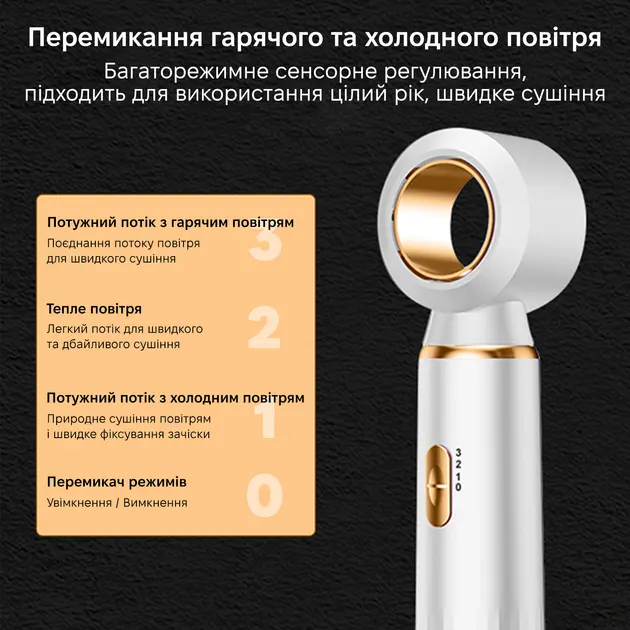 Фен для волосся 3 в 1 швидке сушіння 3-in-1 curling iron AND LY-945 - Зображення 3