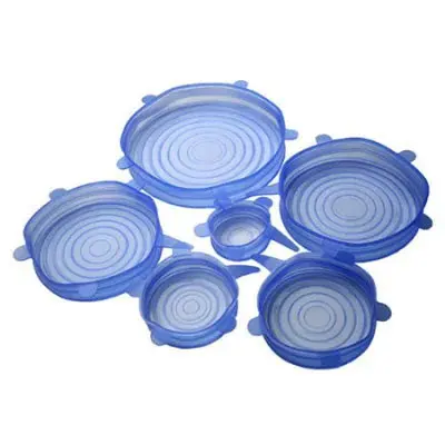 Набір силіконових кришок, плівок для зберігання продуктів Silicon Lids 6 штук - Зображення 4