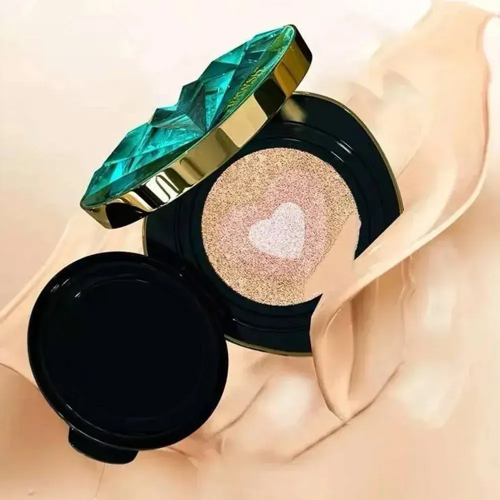 Триколірний кушон для обличчя + спонжик 10мл, Drawshe / Зволожуючий тональний крем кушон / Крем пудра кушон - Зображення 5