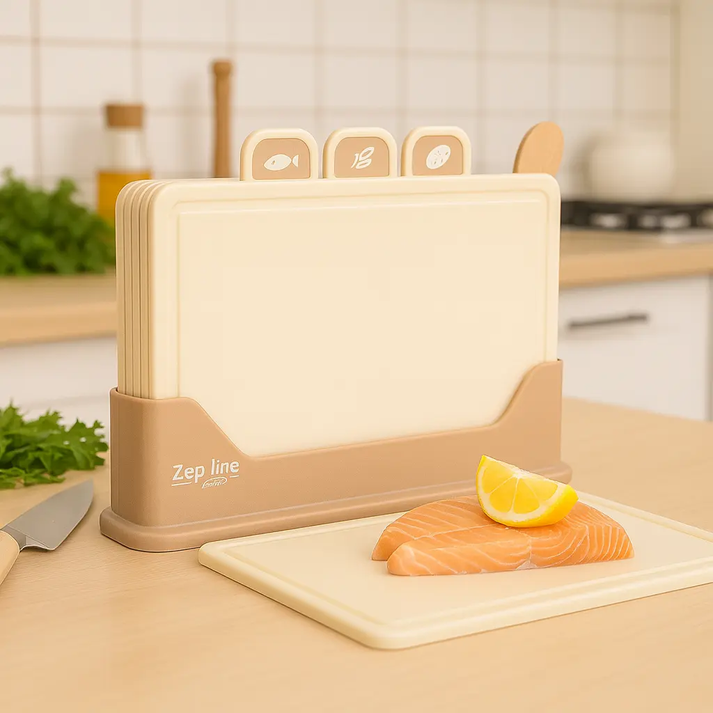 Кухонний набір дощок Zepline ZP-00220 5 предметів, з підставкою чорний - Зображення 4