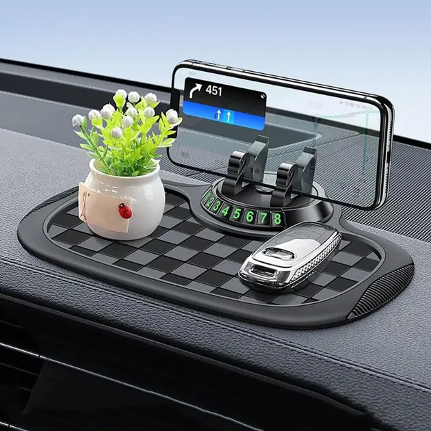 Багатофункціональний килимок з тримачем для телефону і паркувальною карткою