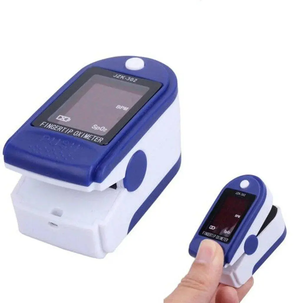 Пульсометр для вимірювання пульсу та сатурації JZK-302 Синій, пульсоксиметр на палець - Зображення 2