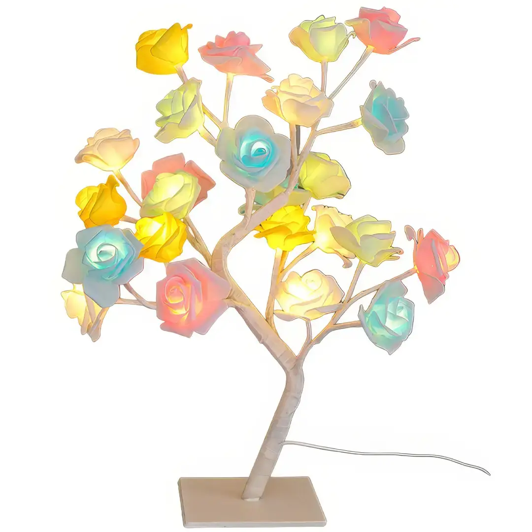 Біла Настільна світлодіодна лампа / Дерево Троянда / Декоративна настільна лампа для дому - Зображення 2