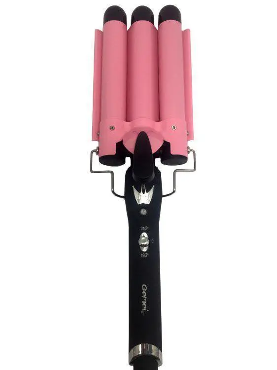 Потрійна плойка для волосся Gemei GM 1956 дисплеєм - Зображення 5