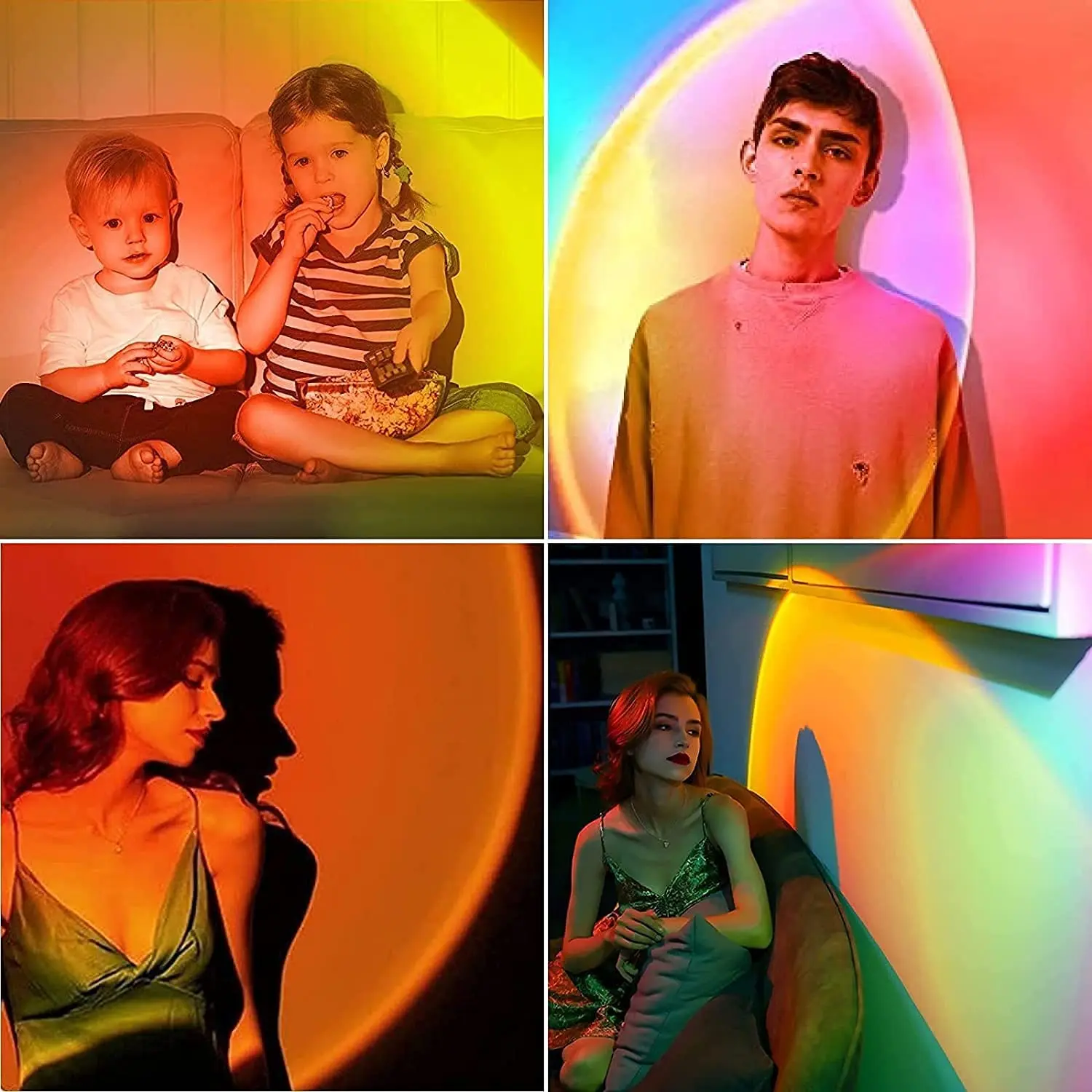 Sunset Lamp RGB 16 кольорів - проекційний світильник заходу сонця, світанку з пультом - Зображення 3