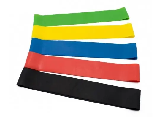 Гумки для фітнесу 30см, універсальний тренажер, 5 резинок, Гумки для йоги, Гумки для пілатесу - Зображення 4