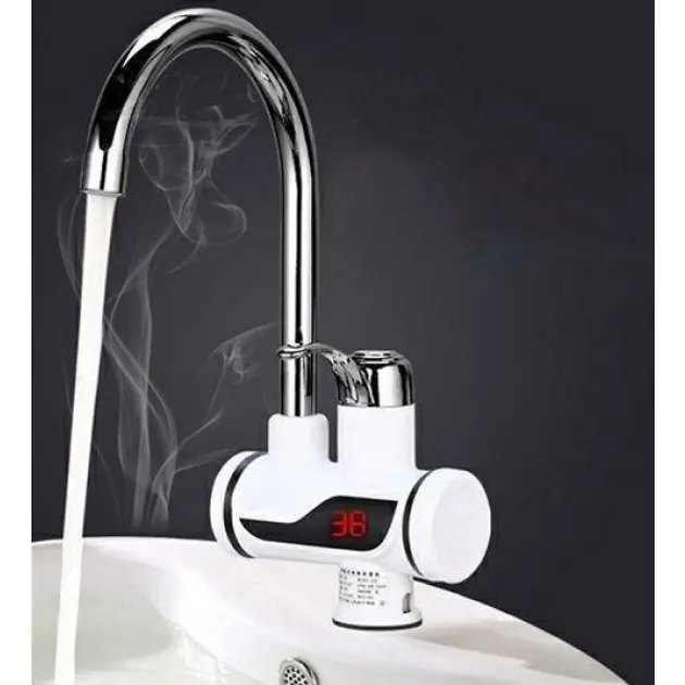 Бокове Проточний водонагрівач з LCD екраном , водонагрівач, кран - Зображення 4