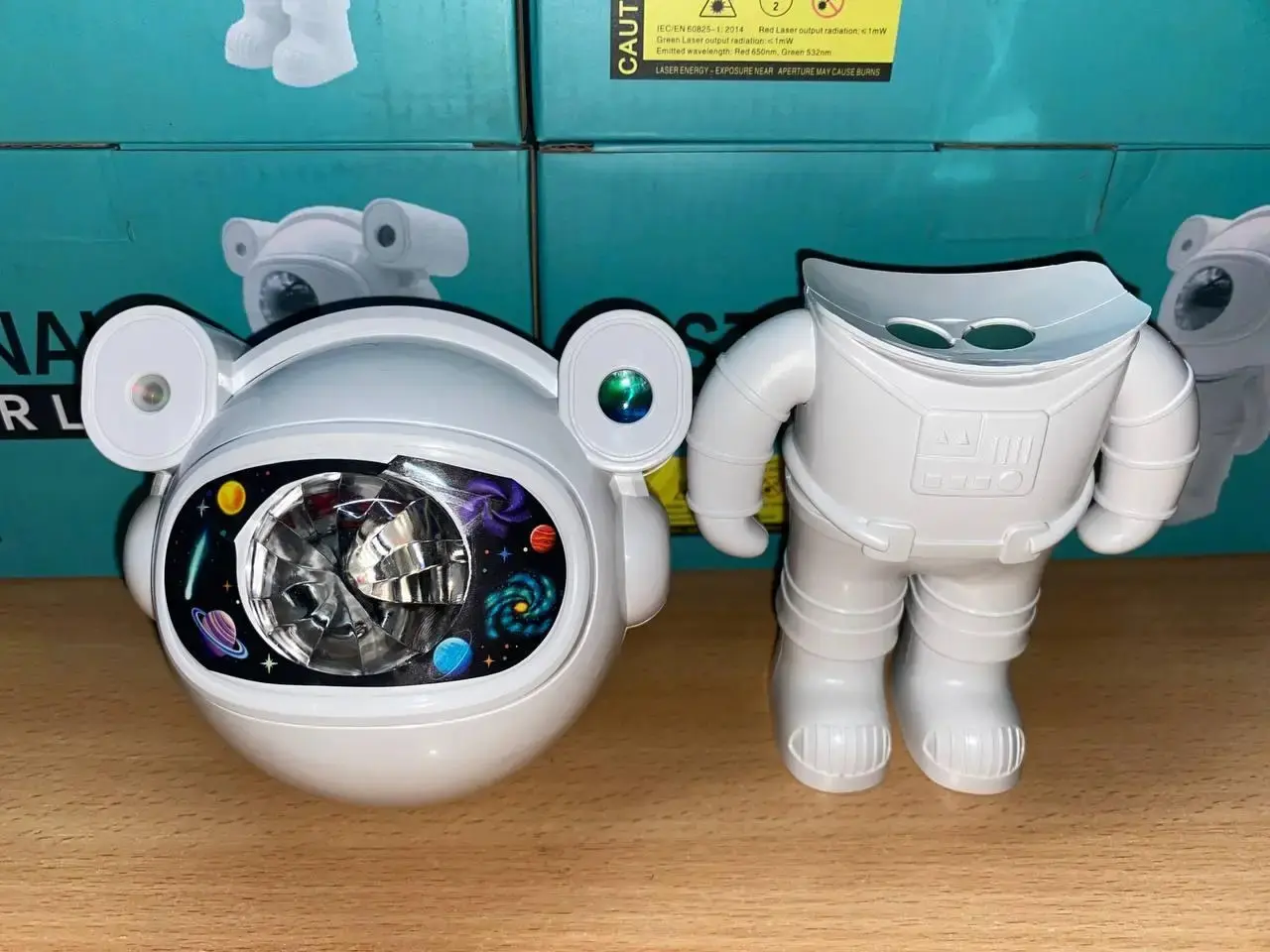 Astronaut Проектор галактики лазерний Астронавт-космонавт, зоряне небо на стелі з пультом Білий - Зображення 2