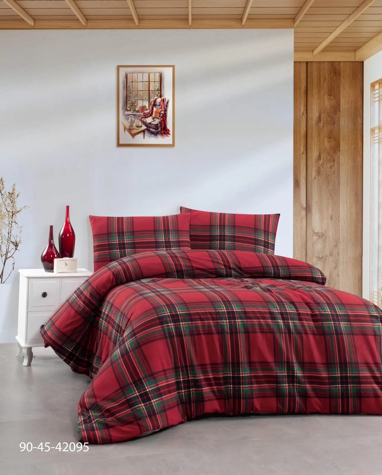 Синій Тепла постільна білизна / байкова євро розміру фланель 100%-бавовна Туреччина Cotton Collection - Зображення 2