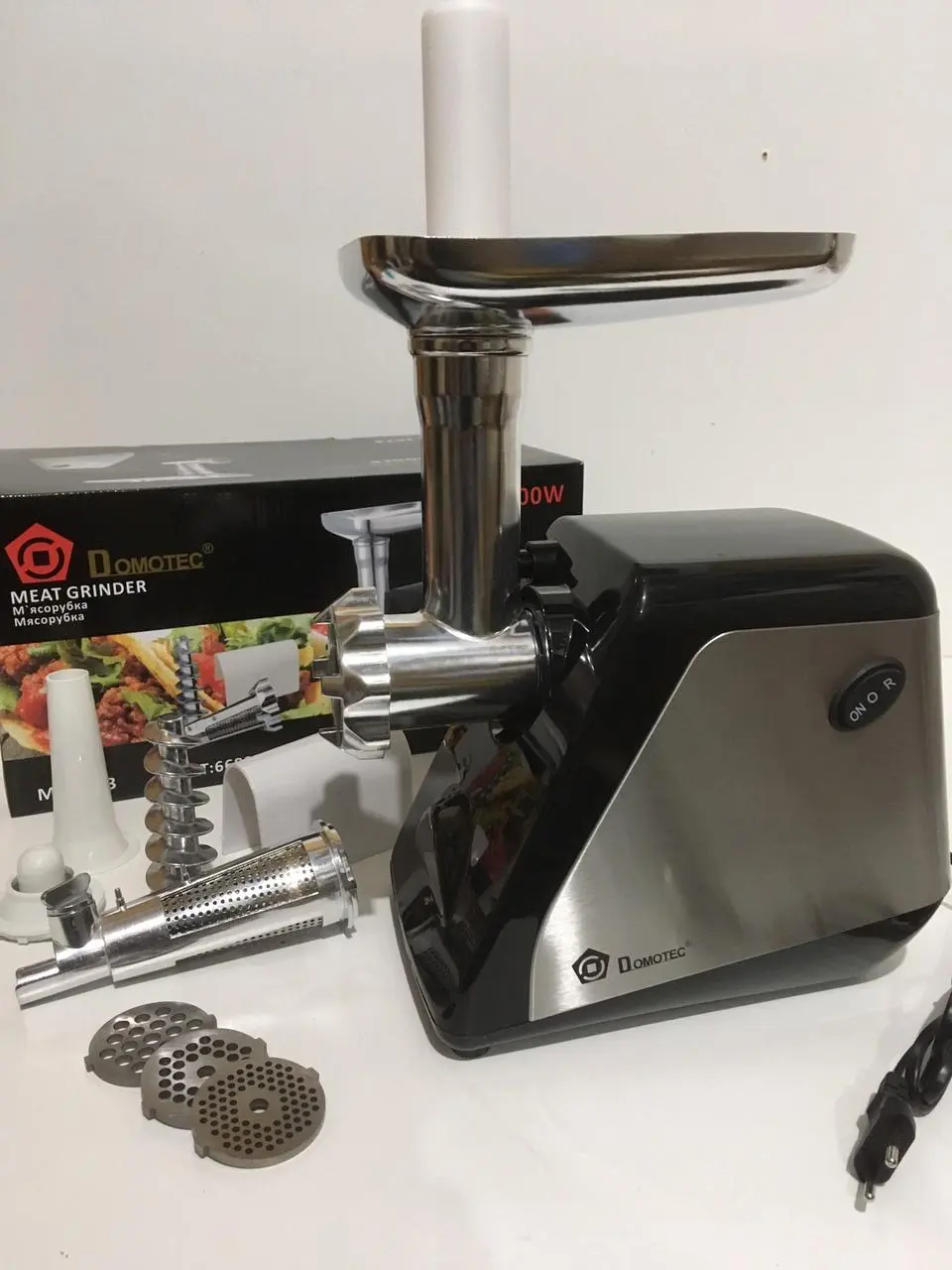 М'ясорубка із соковижималкою Domotec MS 2023 3000W - Зображення 2