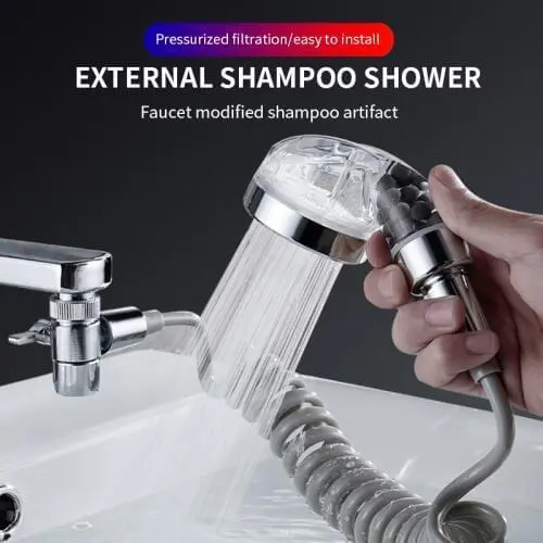 Душова система на умивальник із турмаліном Modified Faucet With external Shower - Зображення 2