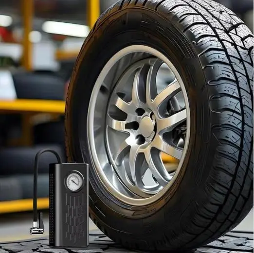 Портативний автомобільний компресор AND1322, насос від прикурювача 12V з манометром - Зображення 3