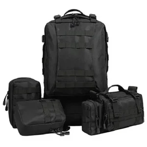 чорний Рюкзак тактичний з підсумками Eagle B08 55 літр / Військовий, штурмовий / Вірменський