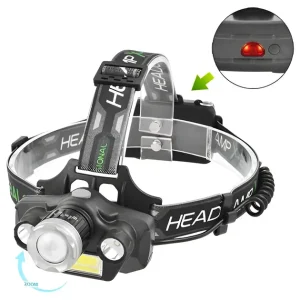 Налобний акумуляторний ліхтарик BL-T45-T6