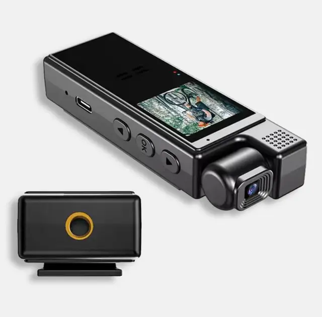 Відеокамера нагрудна Wi-Fi акумуляторна боді камера з дисплеєм 1.3 дюйма реєстратор з фіксацією кліпсою UKC L9 - Зображення 3