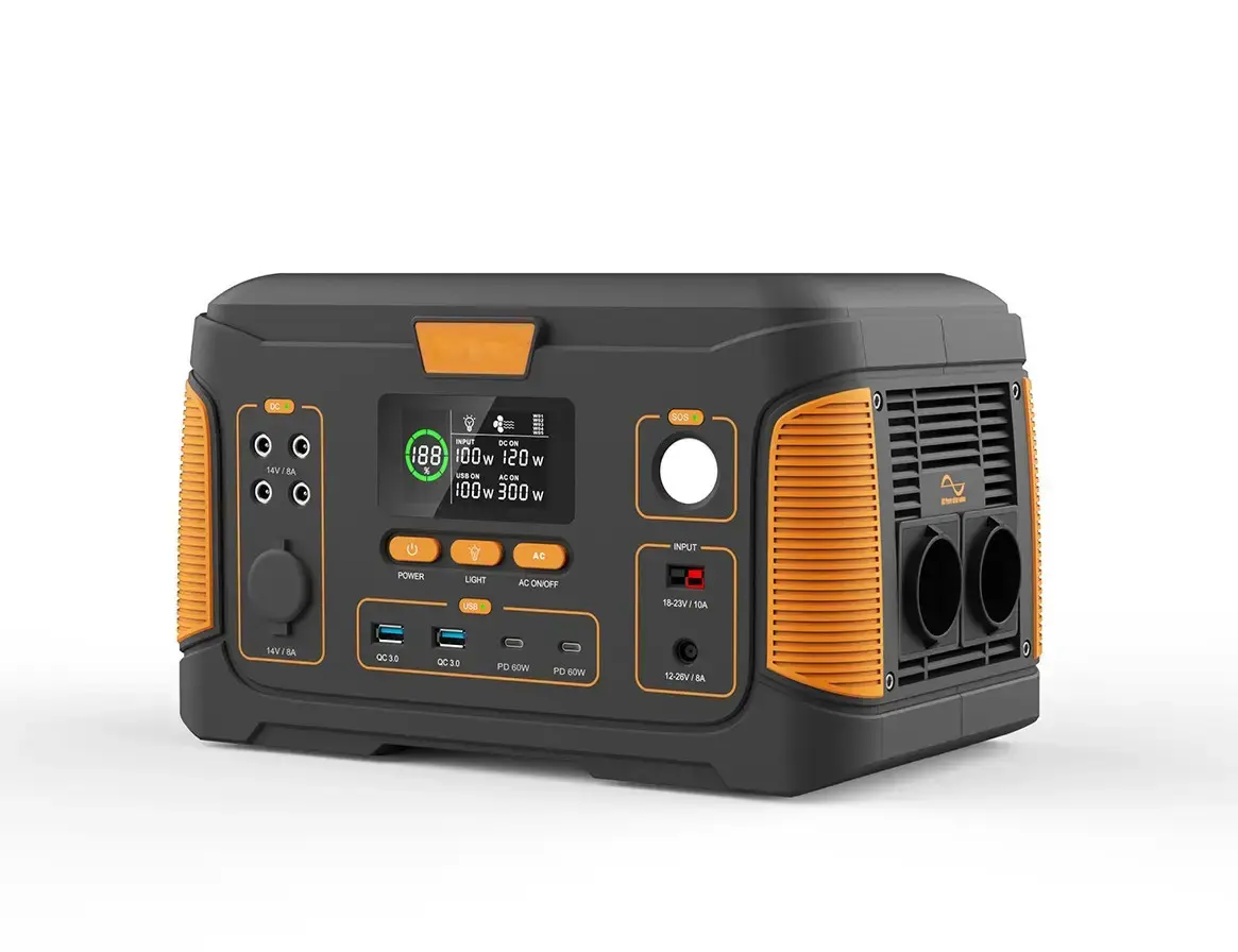 Портативна електоростанція WX1438, 650W (171 000 мАг), USB, Type-C, DC, 2 розетки, ліхтар - Зображення 2