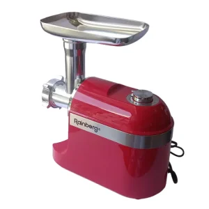 червона М’ясорубка Rainberg RB-2270 3800Вт з реверсом та насадками для шатківниці та ковбас