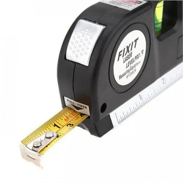 Лазерний рівень із вбудованою рулеткою FIXIT Laser Level Pro 3 4в1 рулетка лінійка - Зображення 4