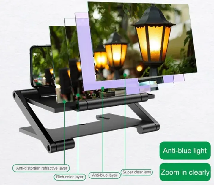 Універсальний збільшувач екрану для телефону 3Д, лупа для збільшення зображення F3 - Зображення 5