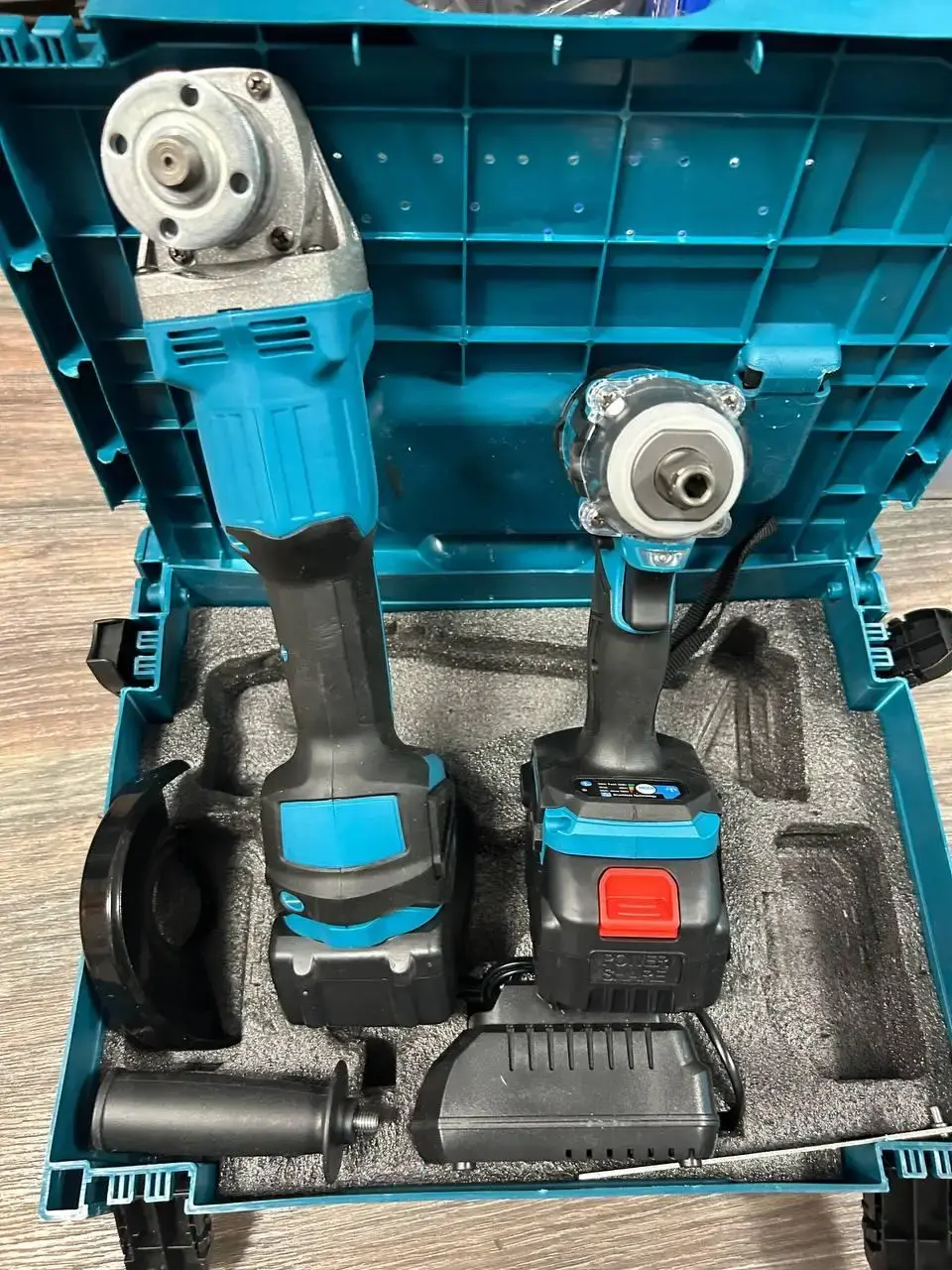 Акумуляторний набір 2 в 1 болгарка гайковерт кутова (турбінка) 21V 4Ah - Зображення 2