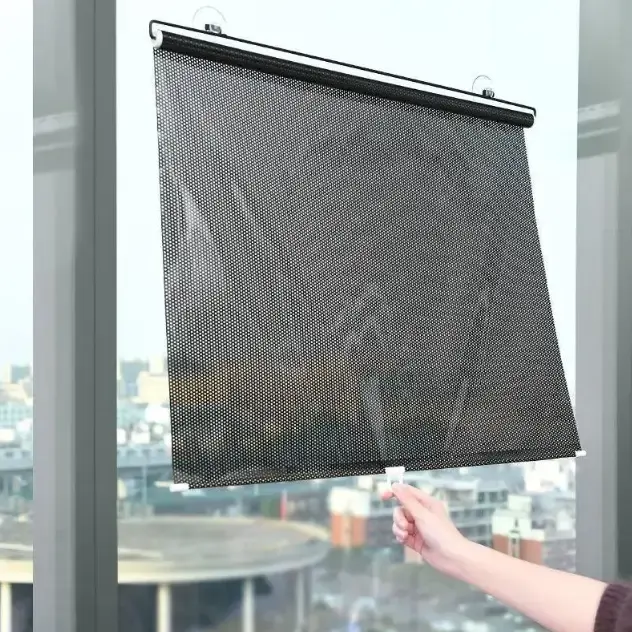 Рулонна сонцезахисна шторка на пластикові вікна 45*125 см, Чорна - Зображення 2