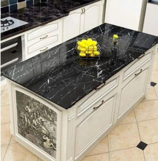 Самоклеюча плівка Supretto Мармур 3Mх0. 60M чорна - Зображення 3