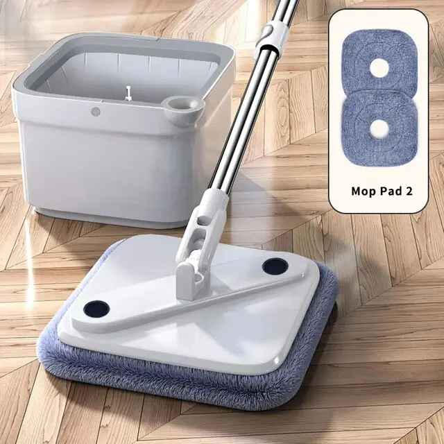 Комплект швабра з відром для миття підлоги Mop with bucket K10, з віджиманням / Складна швабра - Зображення 7