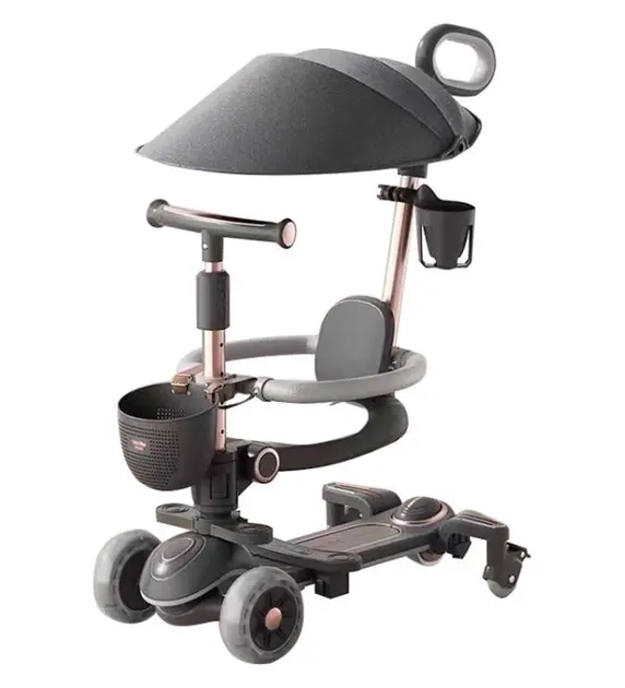 Дитячий багатофункціональний самокат-трансформер 5в1 із захисним бортиком - Зображення 2