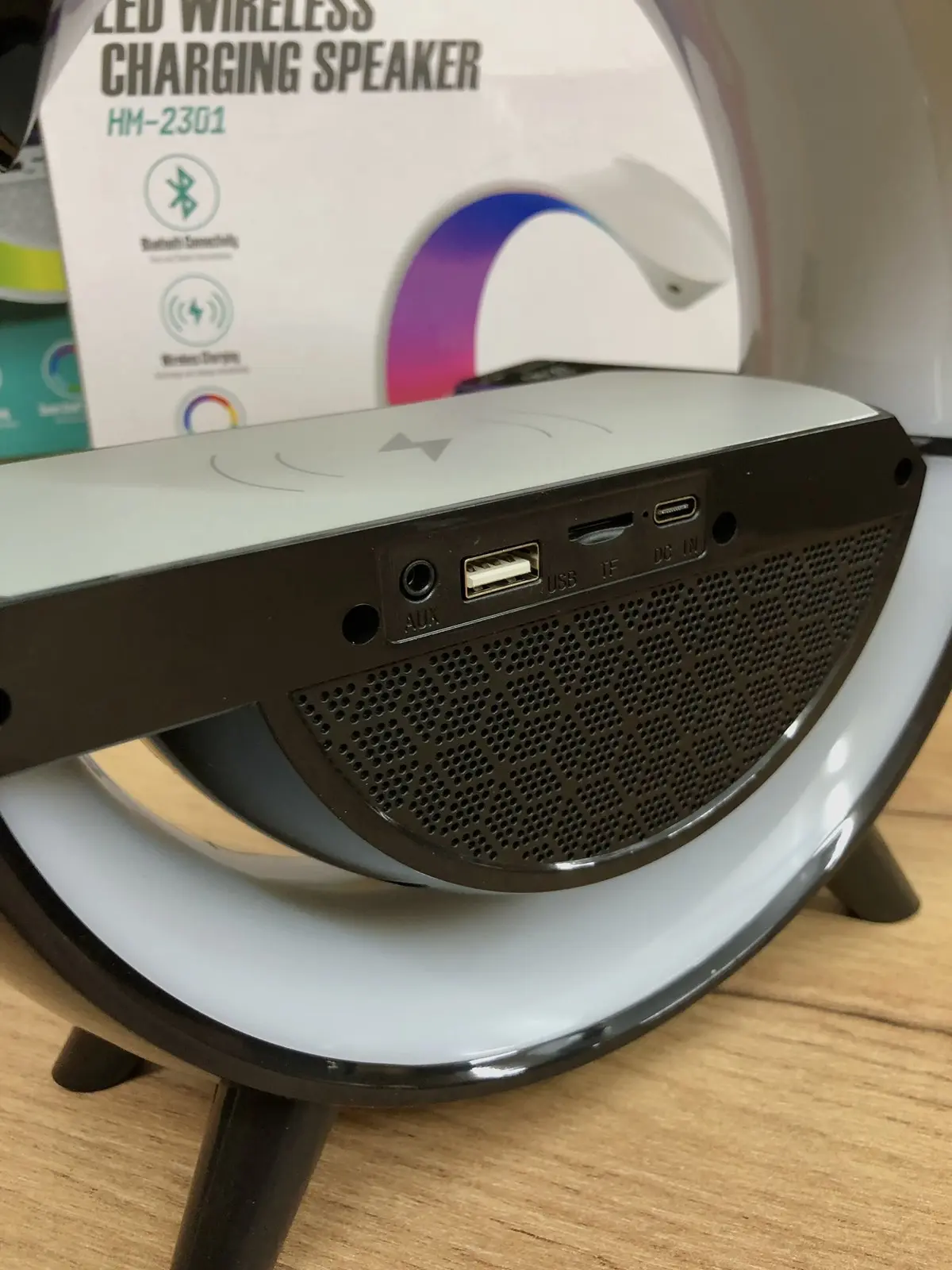 Розумний світильник/Нічник з бездротовою зарядкою для телефону/Bluetooth-колонка - Зображення 10